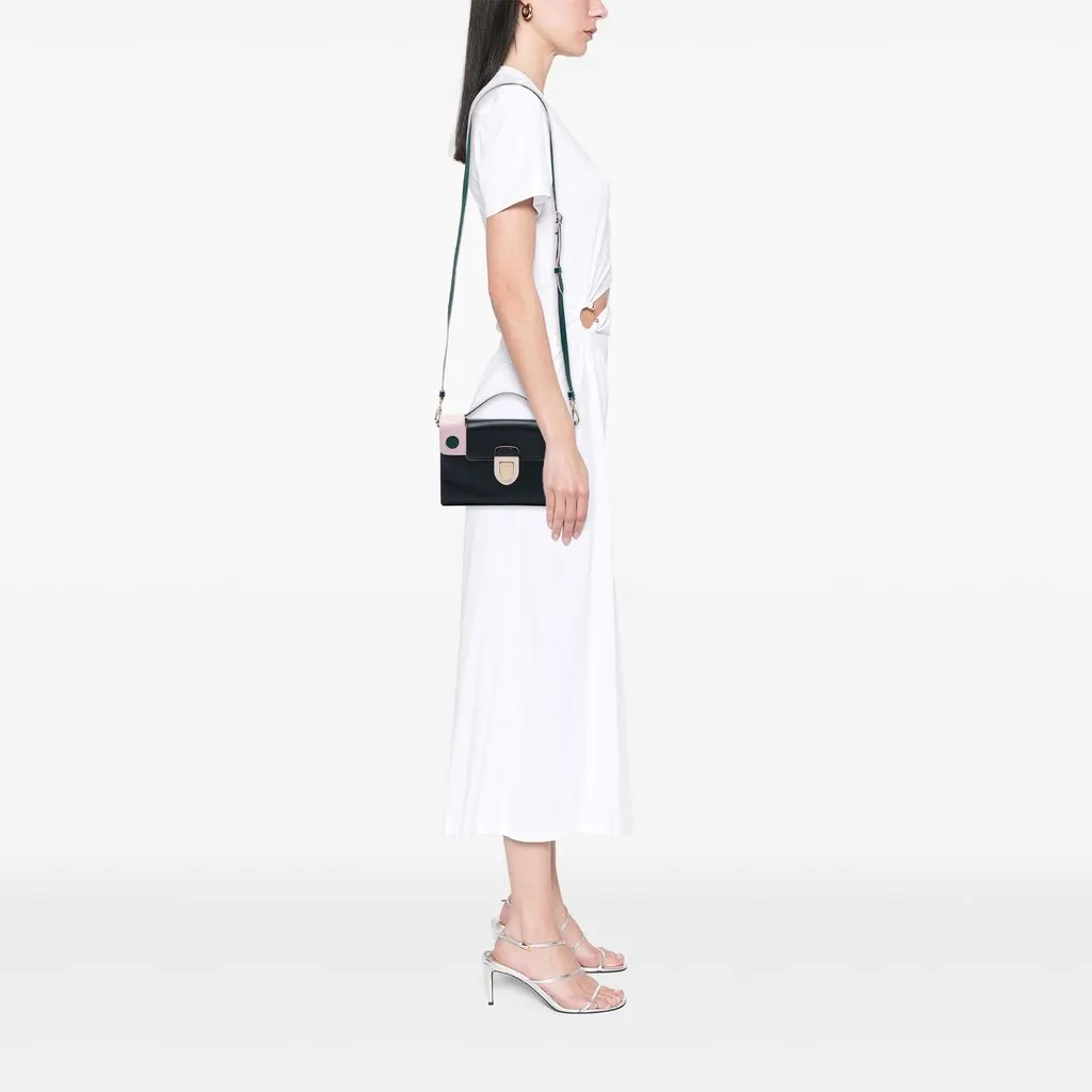 Dior Mini Tricolor Leather Diorever Top Handle Bag Black Leather Good - Box View