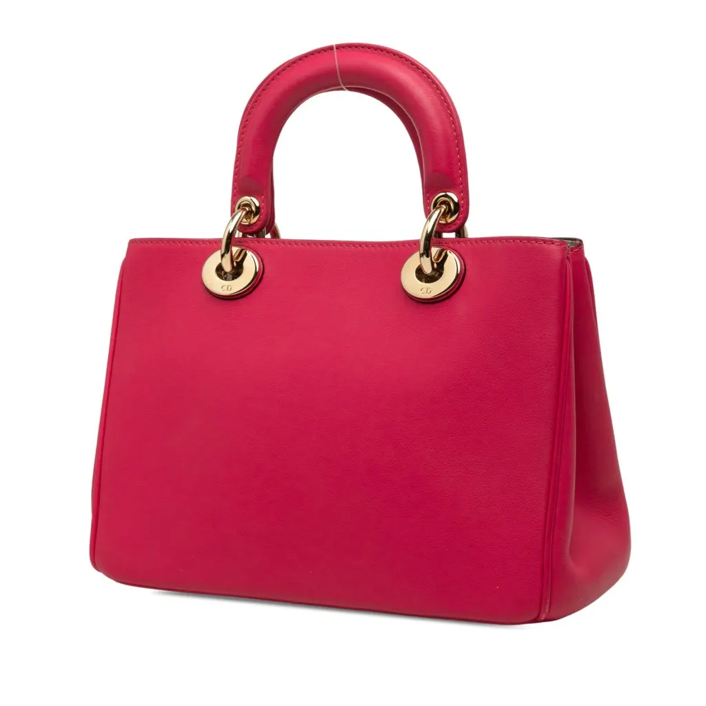 Dior Mini Leather Diorissimo Satchel Pink Leather Very good - Back View
