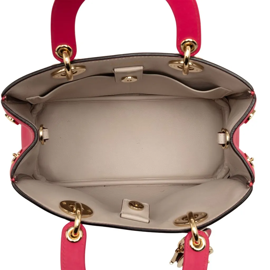 Dior Mini Leather Diorissimo Satchel Pink Leather Very good - Model View