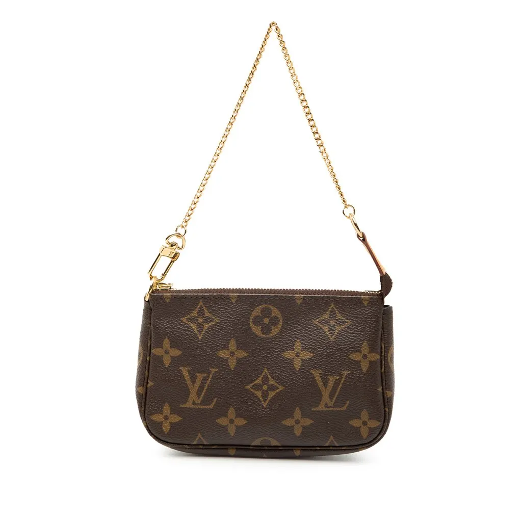 Louis Vuitton Monogram Mini Pochette Accessoires Brown Canvas Very good - Front View