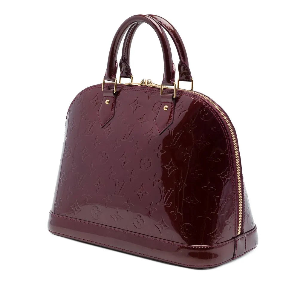 Louis Vuitton Monogram Vernis Alma PM Red Leather Very good - Back View