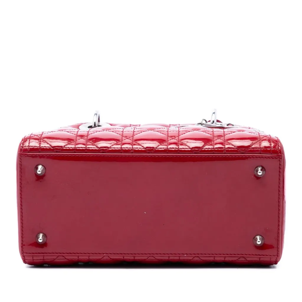 Dior Medium Patent Cannage Lady Dior Red Leather Very good - Inside View
