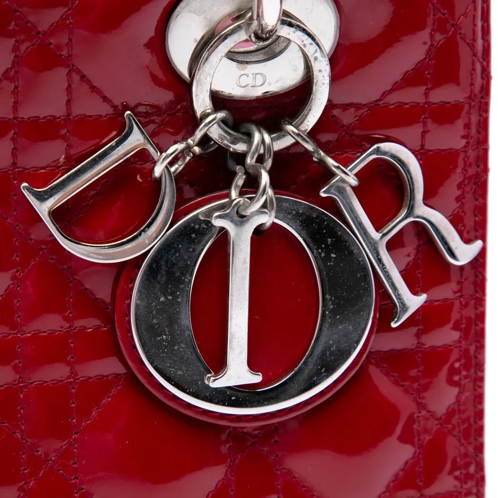 Dior Medium Patent Cannage Lady Dior Red Leather Very good - Box View