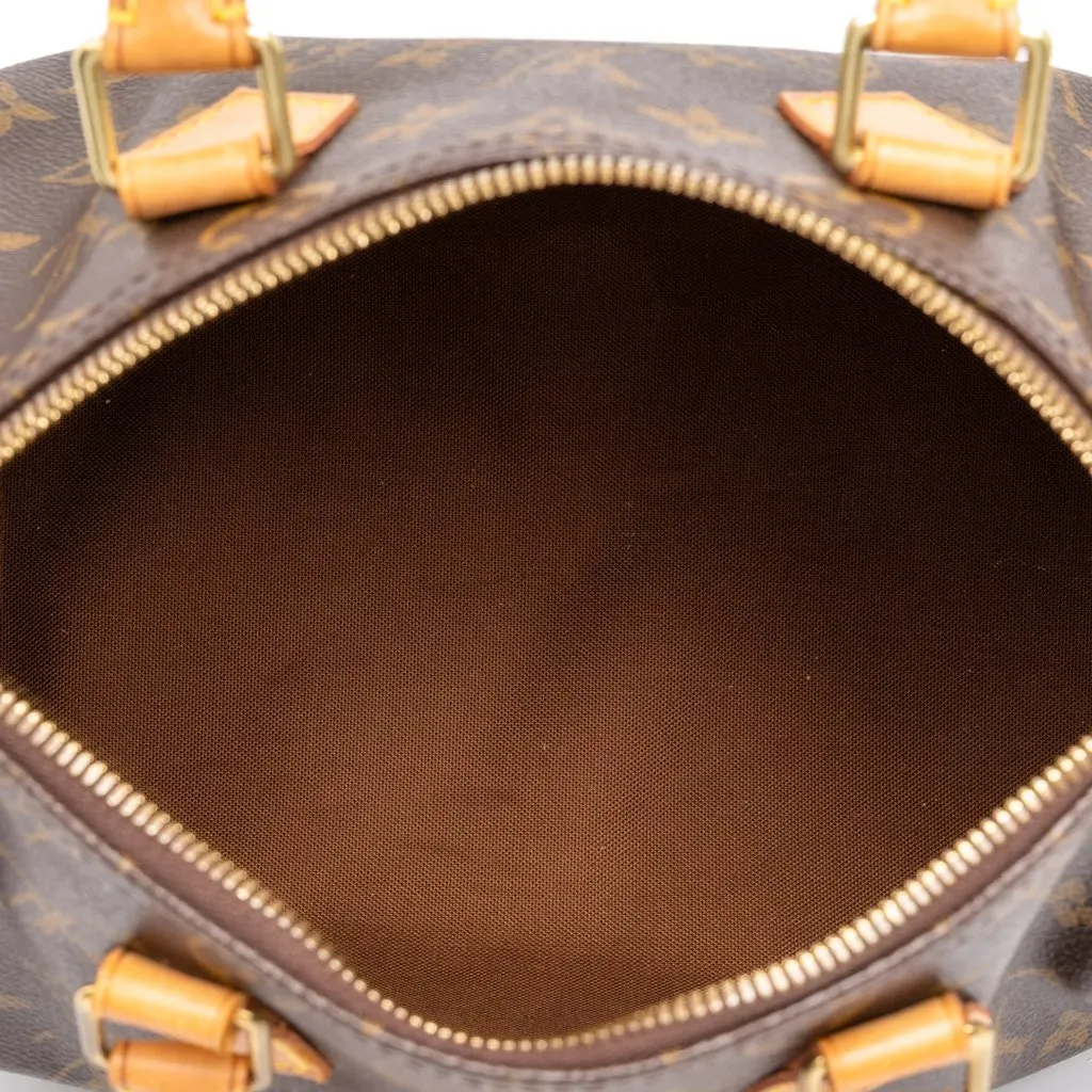 Louis Vuitton Monogram Speedy Bandouliere 25 Brown Canvas Good - Model View