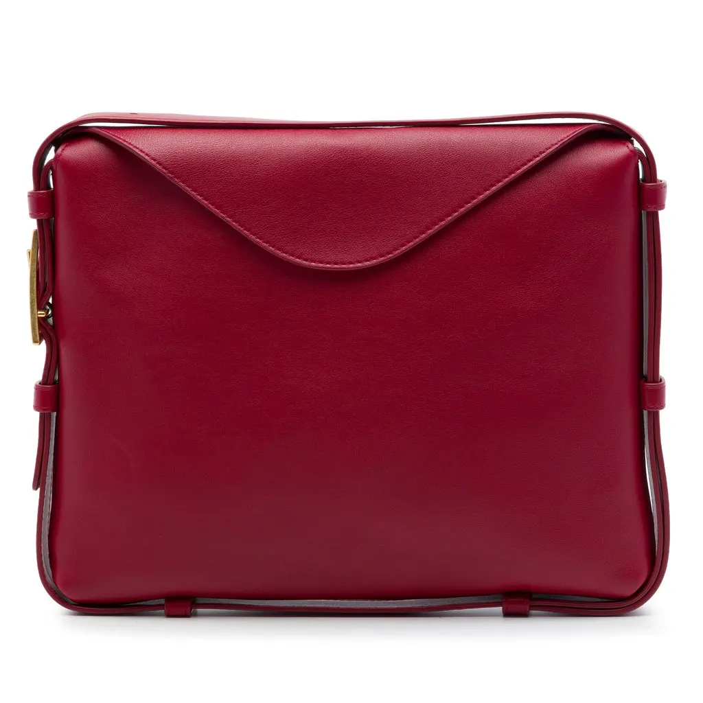 Bottega Veneta Calfskin Cradle Shoulder Bag Red Leather Very good - Front View