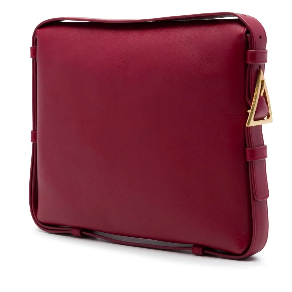 Bottega Veneta Calfskin Cradle Shoulder Bag Red Leather Very good - Back View