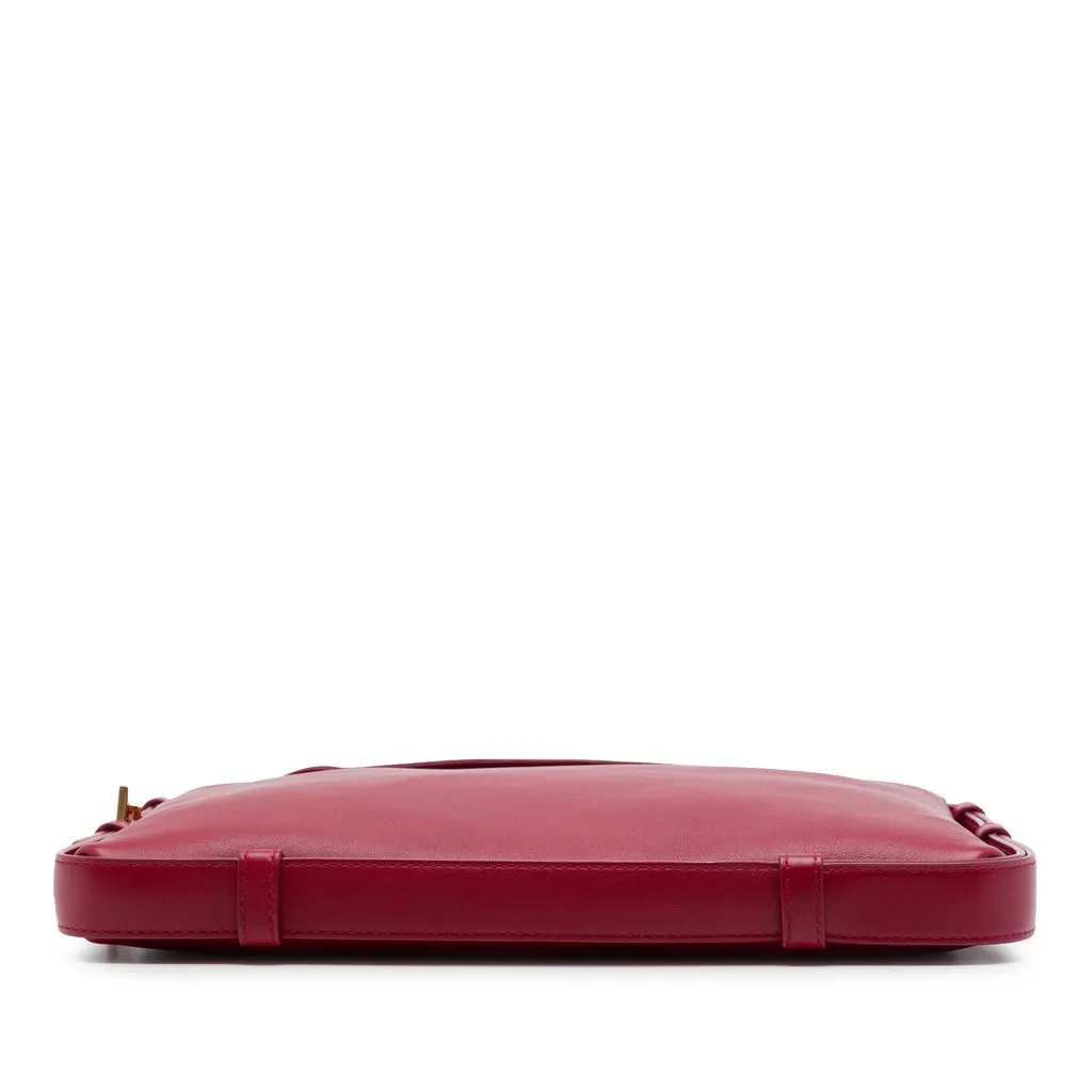 Bottega Veneta Calfskin Cradle Shoulder Bag Red Leather Very good - Inside View
