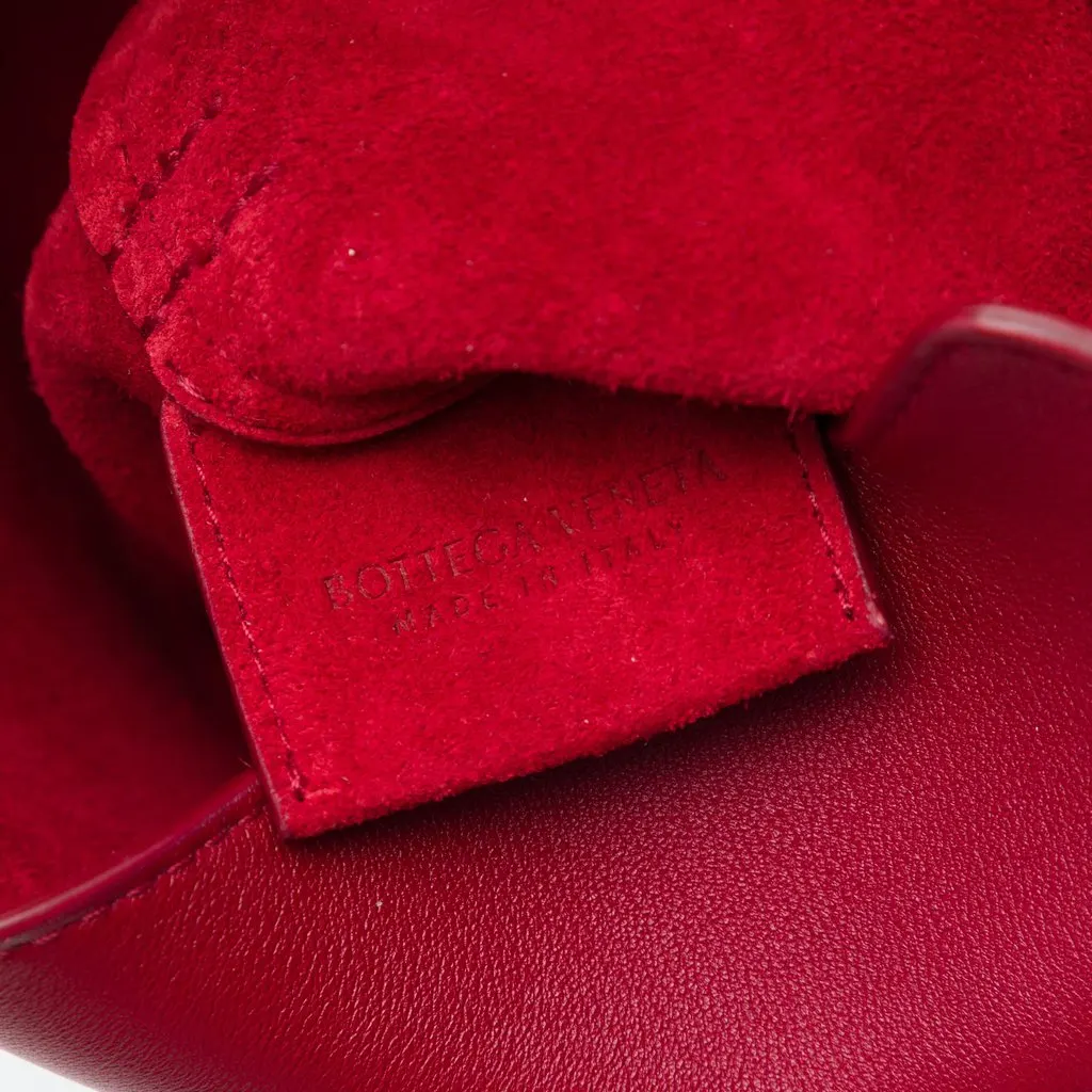 Bottega Veneta Calfskin Cradle Shoulder Bag Red Leather Very good - Box View