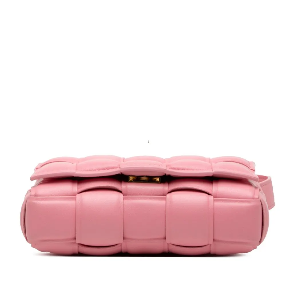 Bottega Veneta Small Nappa Intrecciato Padded Cassette Crossbody Pink Leather Very good - Inside View