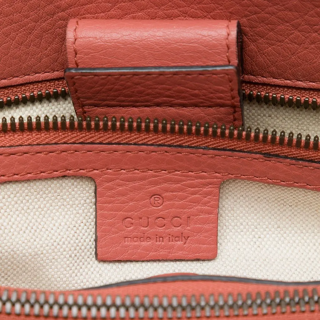 Gucci Medium Calfskin Bamboo Shopper Satchel Pink Leather Very good - Box View