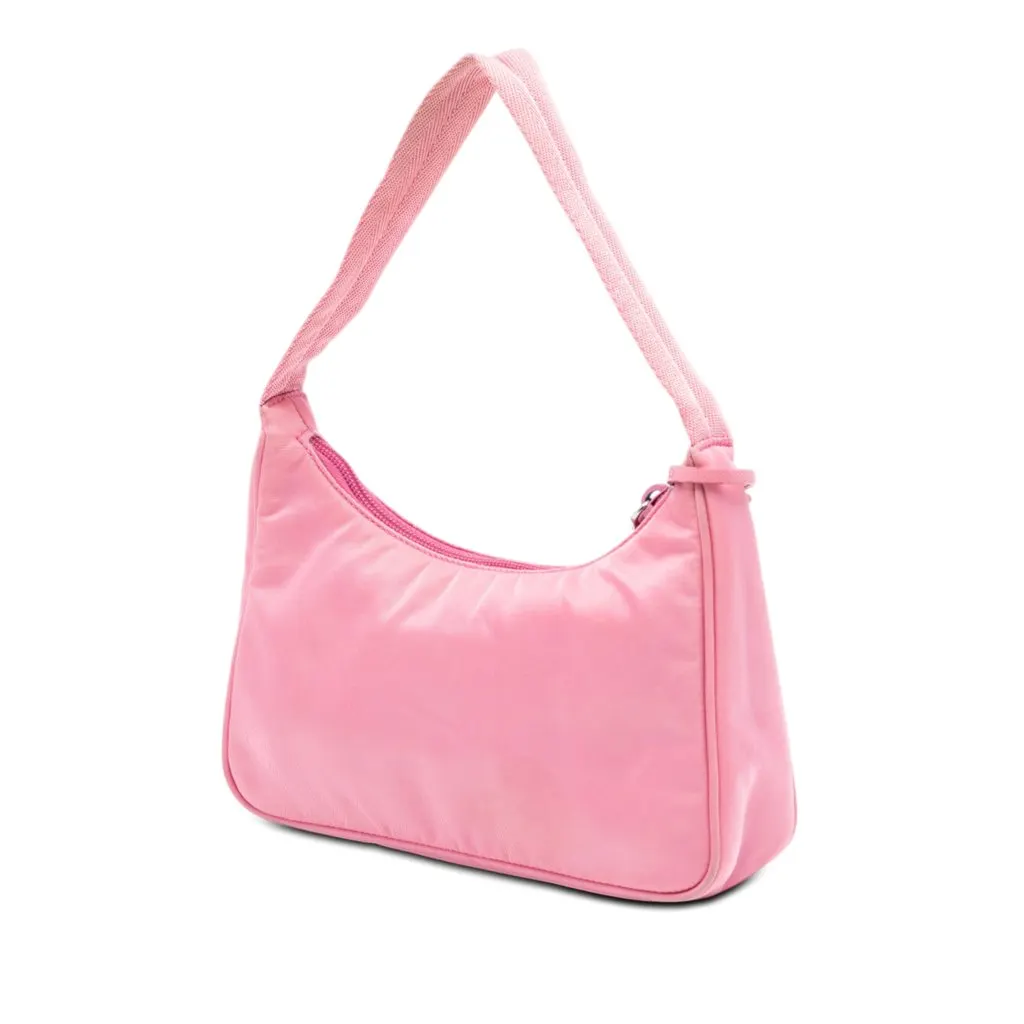 Prada Mini Tessuto Re Edition 2000 Shoulder Bag Pink Very good - Back View