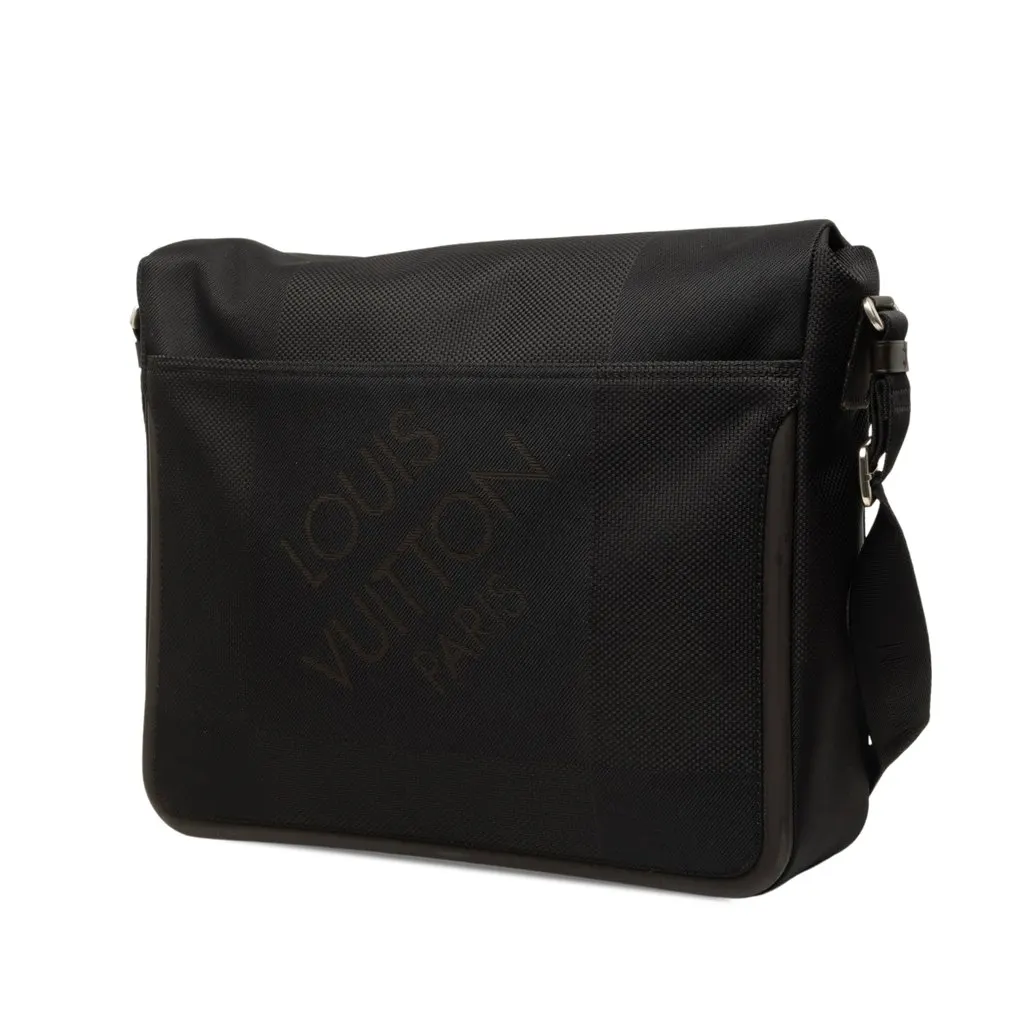 Louis Vuitton Damier Geant Messenger Bag Black Canvas Good - Back View