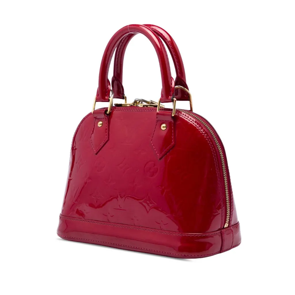Louis Vuitton Monogram Vernis Alma BB Red Leather Very good - Back View