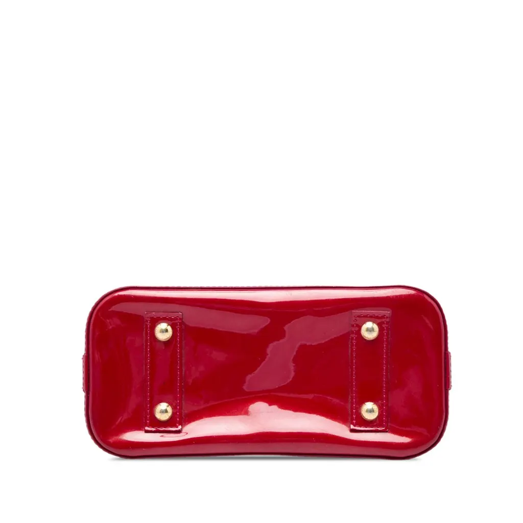Louis Vuitton Monogram Vernis Alma BB Red Leather Very good - Inside View
