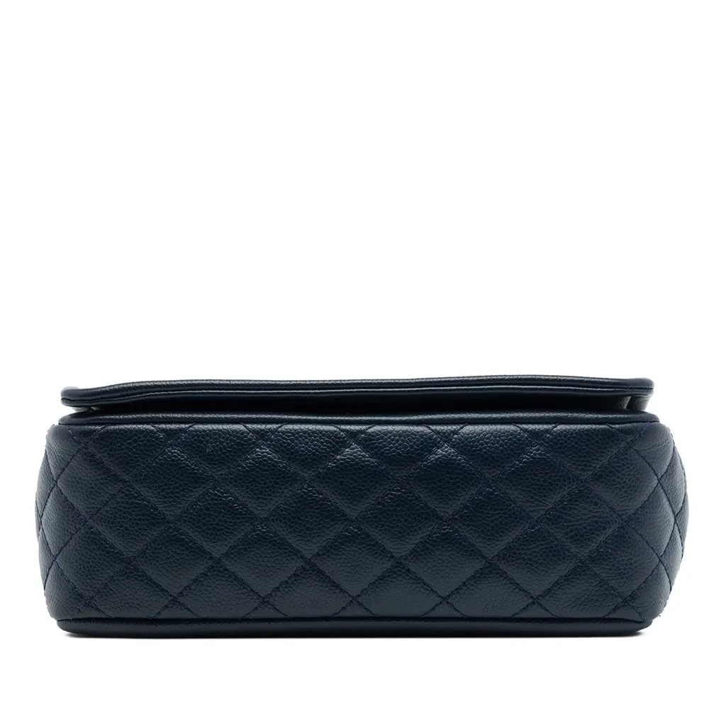 Chanel Small Caviar CC Timeless Flap Blue Leather Very good - Inside View