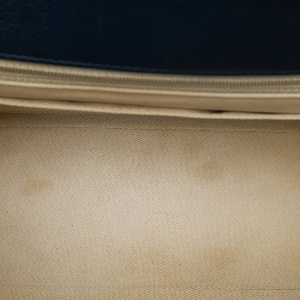 Chanel Small Caviar CC Timeless Flap Blue Leather Very good - Model View