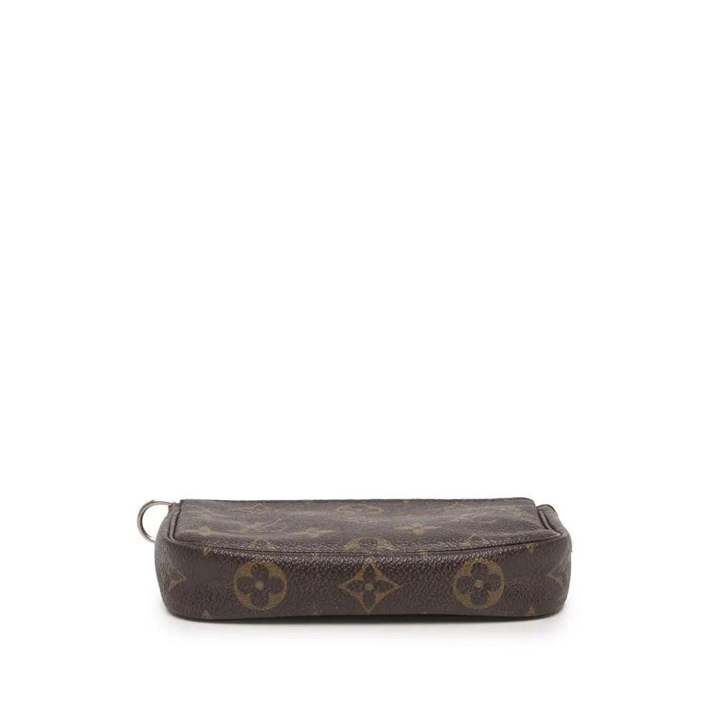 Louis Vuitton Monogram Mini Pochette Accessoires Brown Canvas Good - Inside View