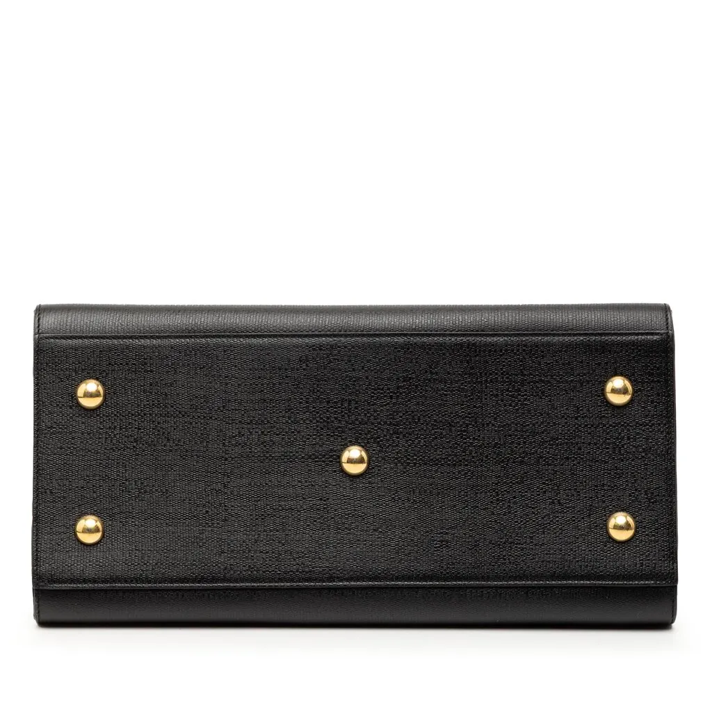 Saint Laurent Small Textured Leather Cabas Chyc Satchel Black Leather Very good - Inside View