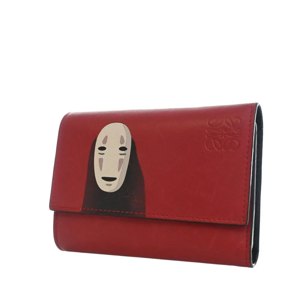 LOEWE Studio Ghibli Spirited Away Kaonashi No Face Leather Wallet Red Leather Very good - Back View