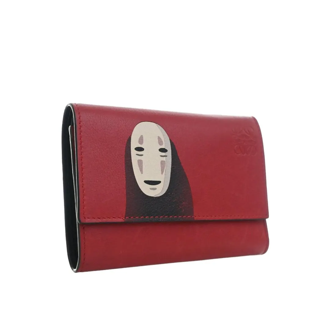 LOEWE Studio Ghibli Spirited Away Kaonashi No Face Leather Wallet Red Leather Very good - Inside View