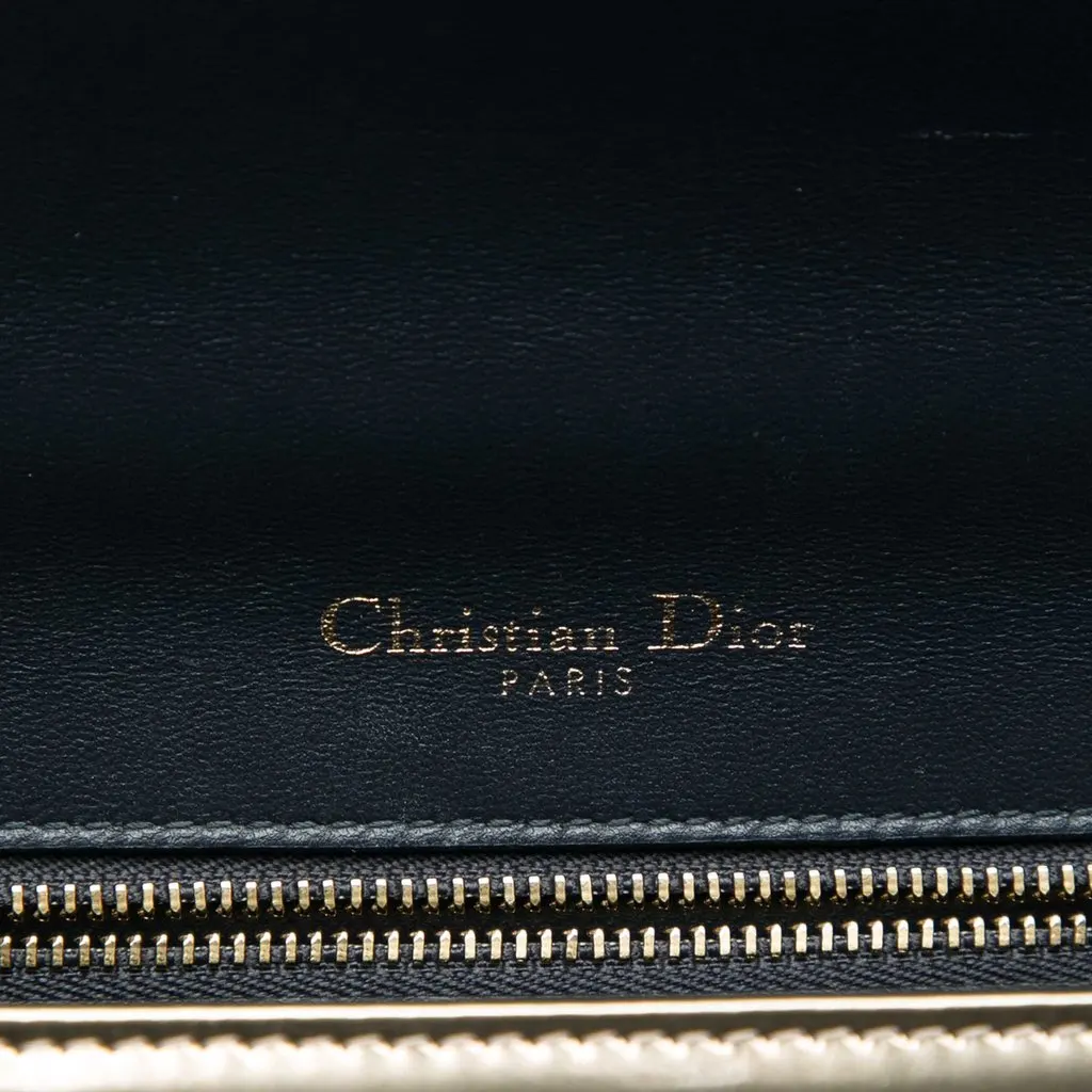 Dior Small Metallic Patent Microcannage Diorama Flap Gold Leather Good - Box View