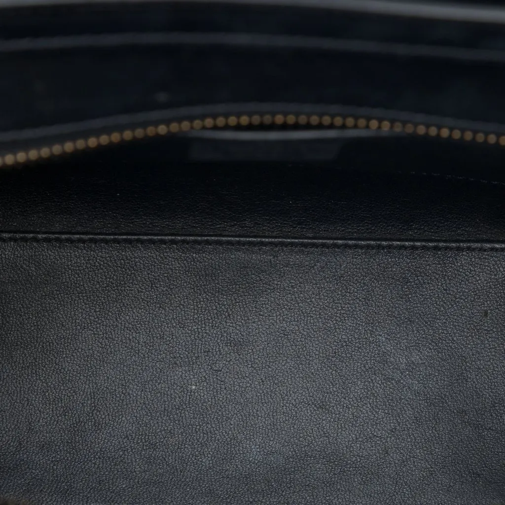Celine Nano Tricolor Nubuck and Drummed Calfskin Luggage Tote White Leather Very good - Model View