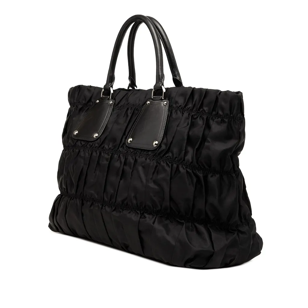 Prada Tessuto Gaufre Tote Black Very good - Back View