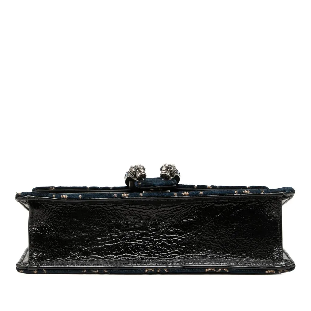Gucci Medium GG Velvet Dionysus Crossbody Blue Very good - Inside View