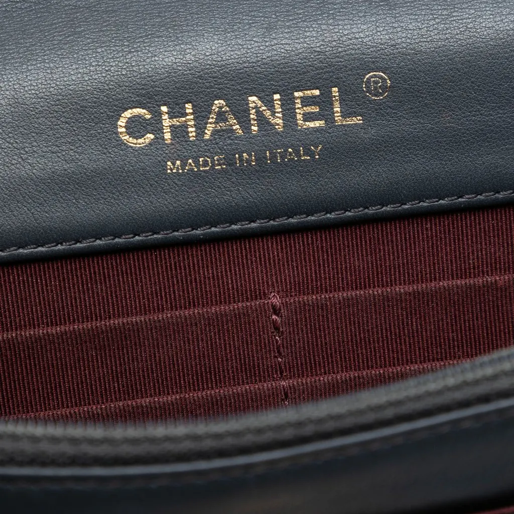 Chanel Quilted Patent Golden Class Wallet on Chain Black Leather Very good - Box View