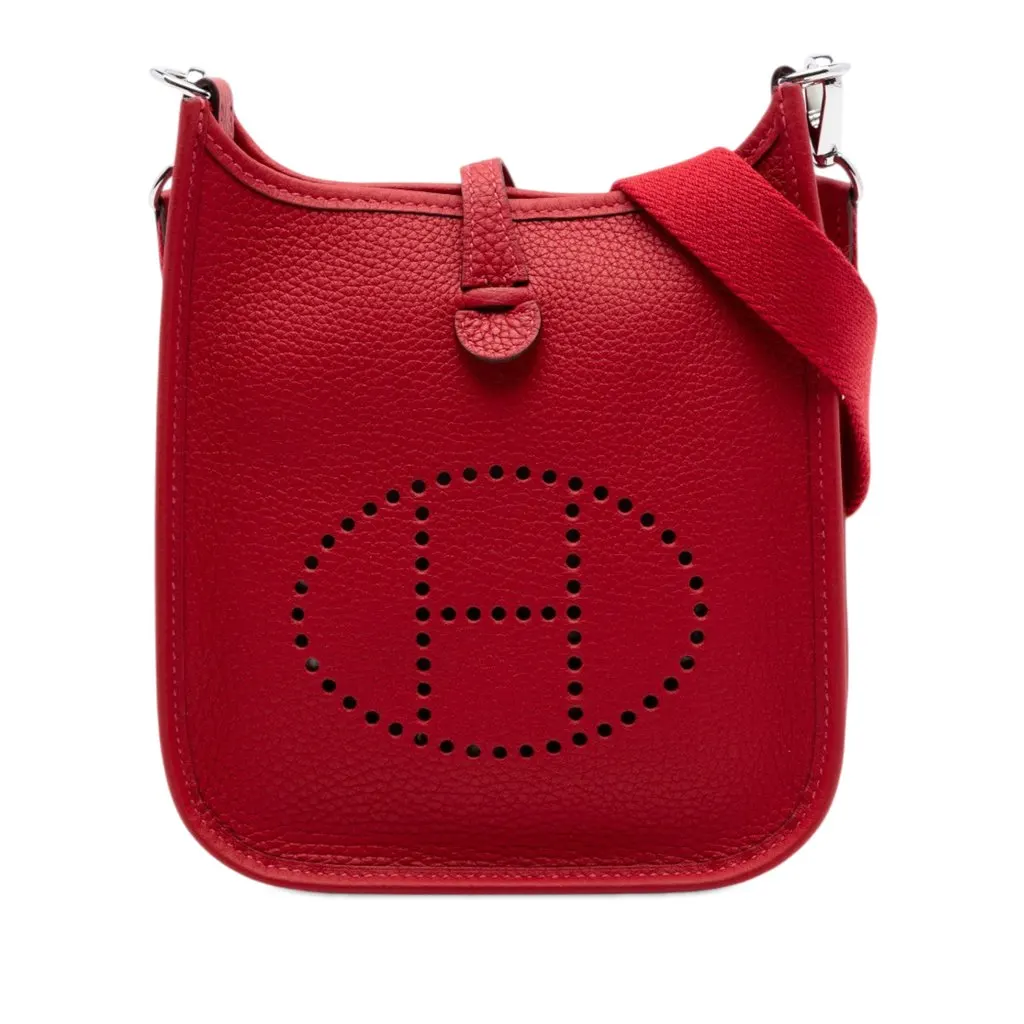 Hermès Clemence Evelyne I TPM Red Leather Very good - Front View