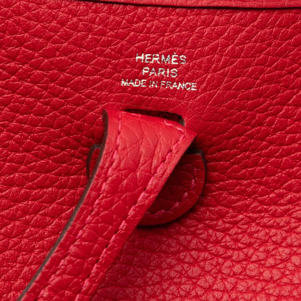 Hermès Clemence Evelyne I TPM Red Leather Very good - Box View
