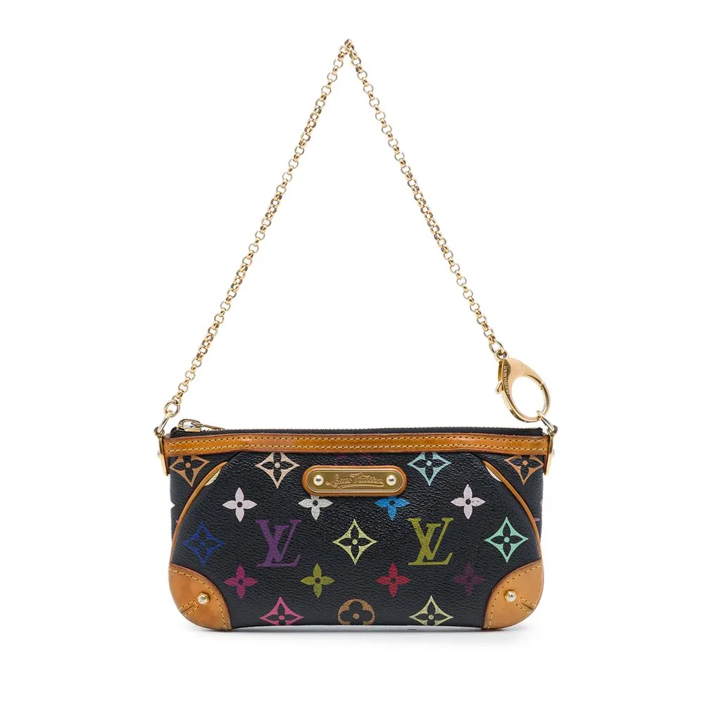 Louis Vuitton Monogram Multicolore Milla Pochette MM Black Very good - Front View