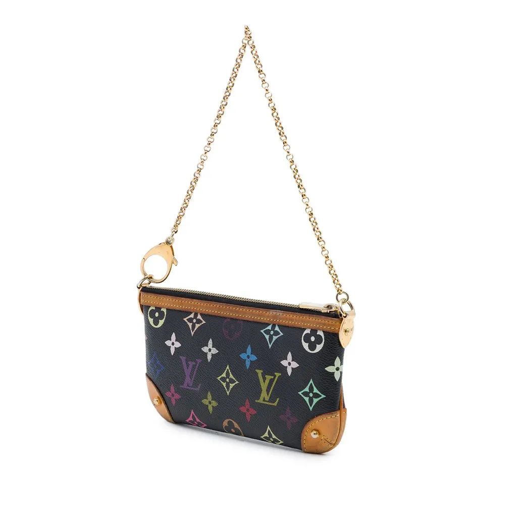 Louis Vuitton Monogram Multicolore Milla Pochette MM Black Very good - Back View