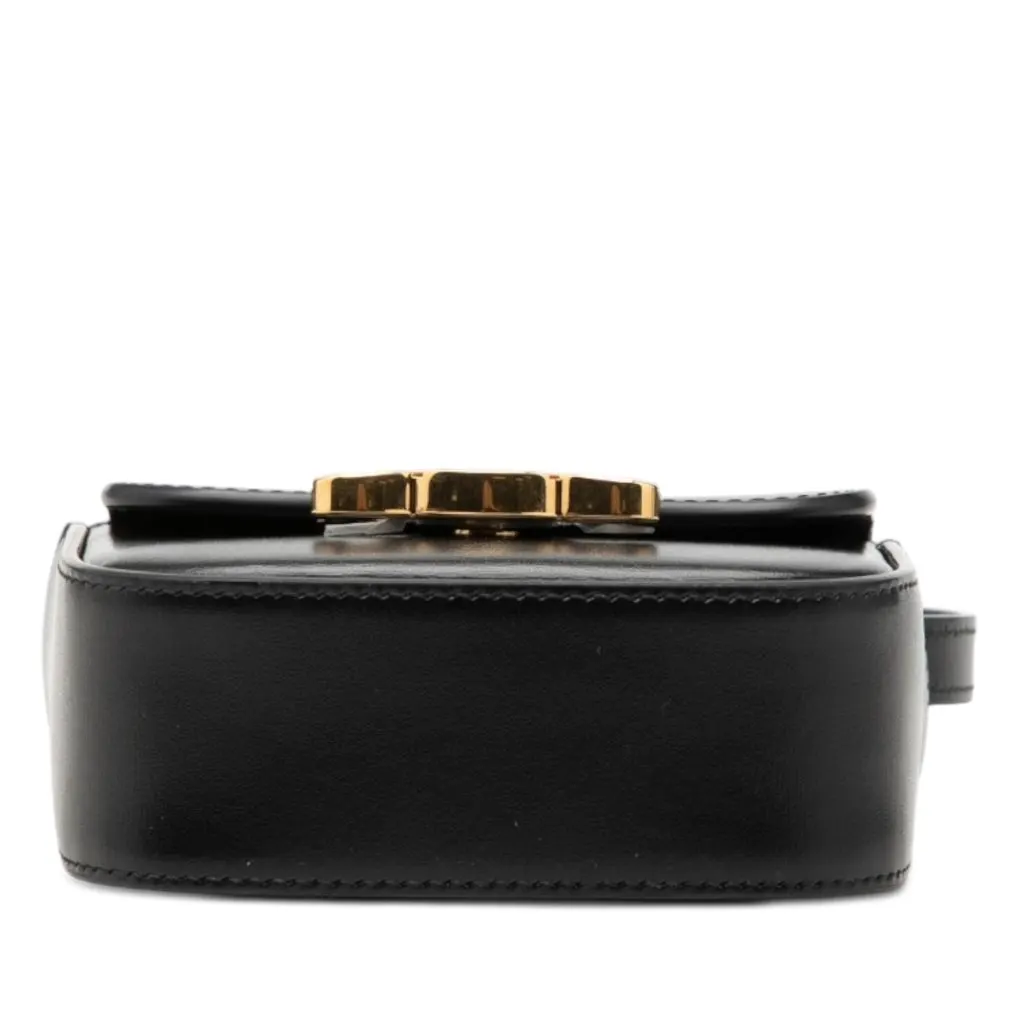 Celine Mini Calfskin Claude Crossbody Black Leather Very good - Inside View