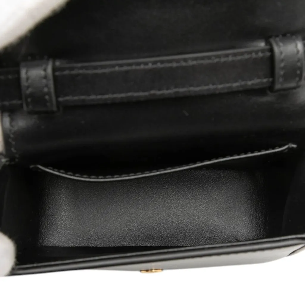 Celine Mini Calfskin Claude Crossbody Black Leather Very good - Model View