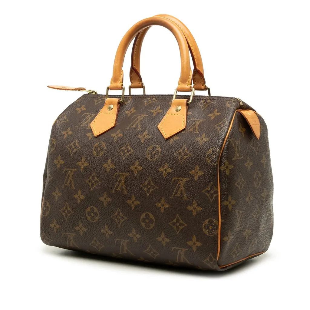 Louis Vuitton Monogram Speedy 25 Brown Canvas Good - Back View