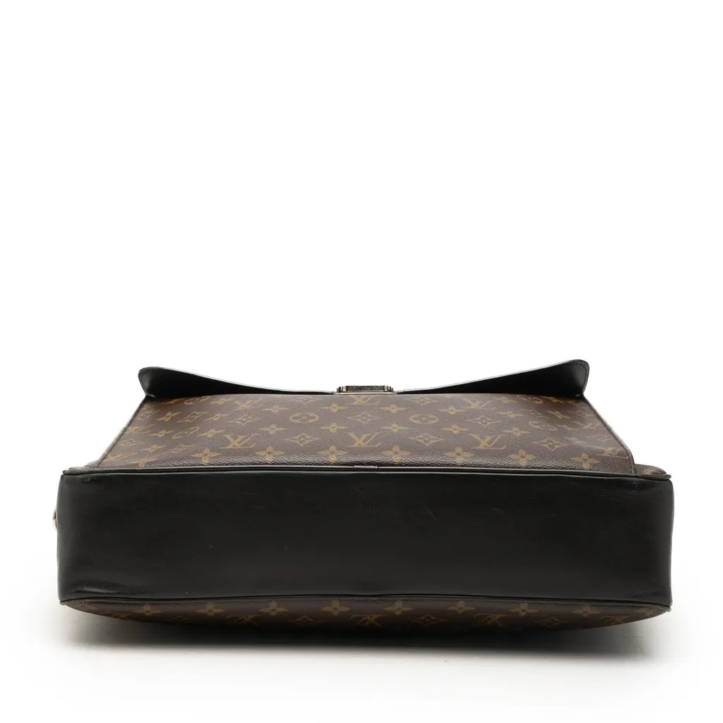 Louis Vuitton Monogram Macassar Soft Briefcase Brown Canvas Good - Inside View