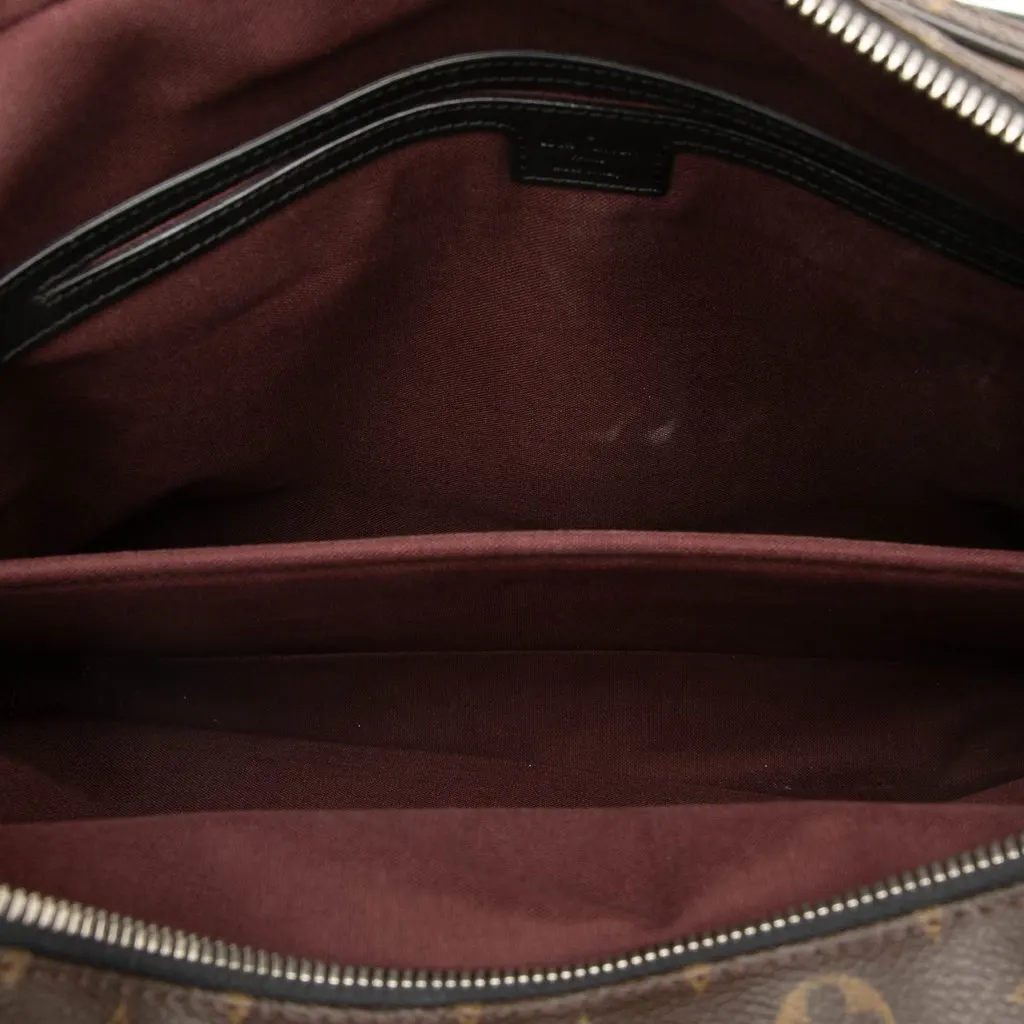Louis Vuitton Monogram Macassar Soft Briefcase Brown Canvas Good - Model View