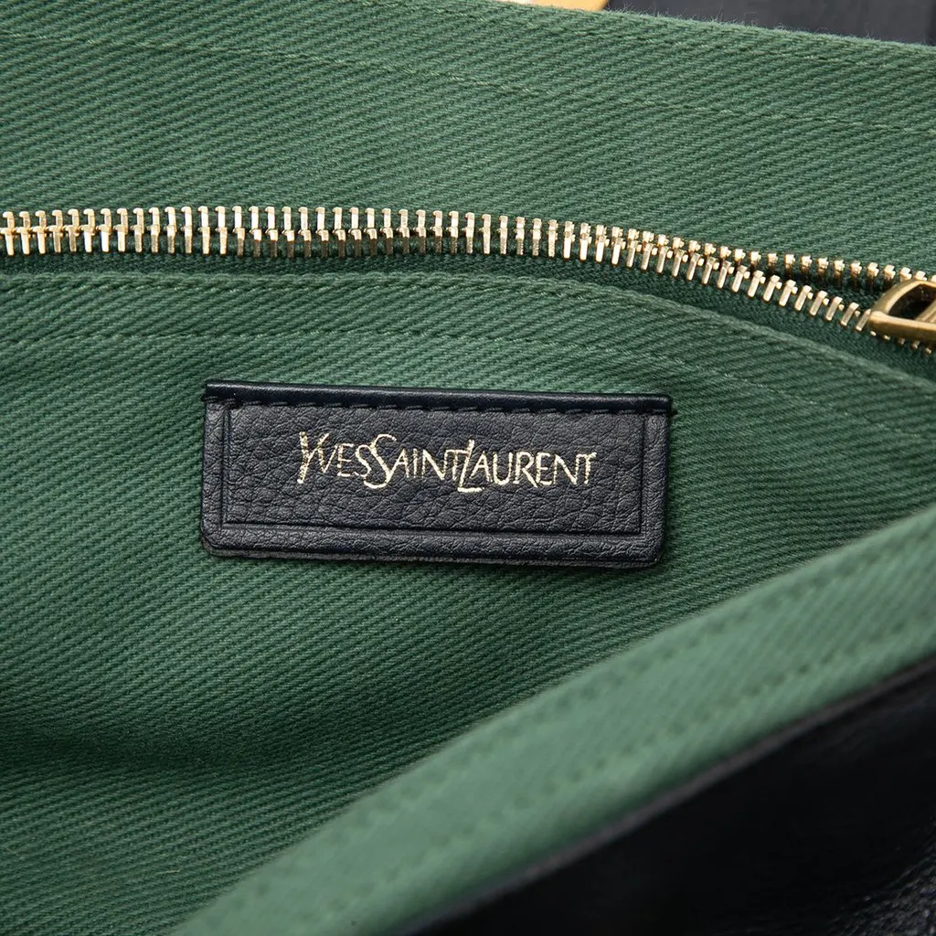 Saint Laurent Small Leather Muse Two Satchel Black Leather Very good - Box View