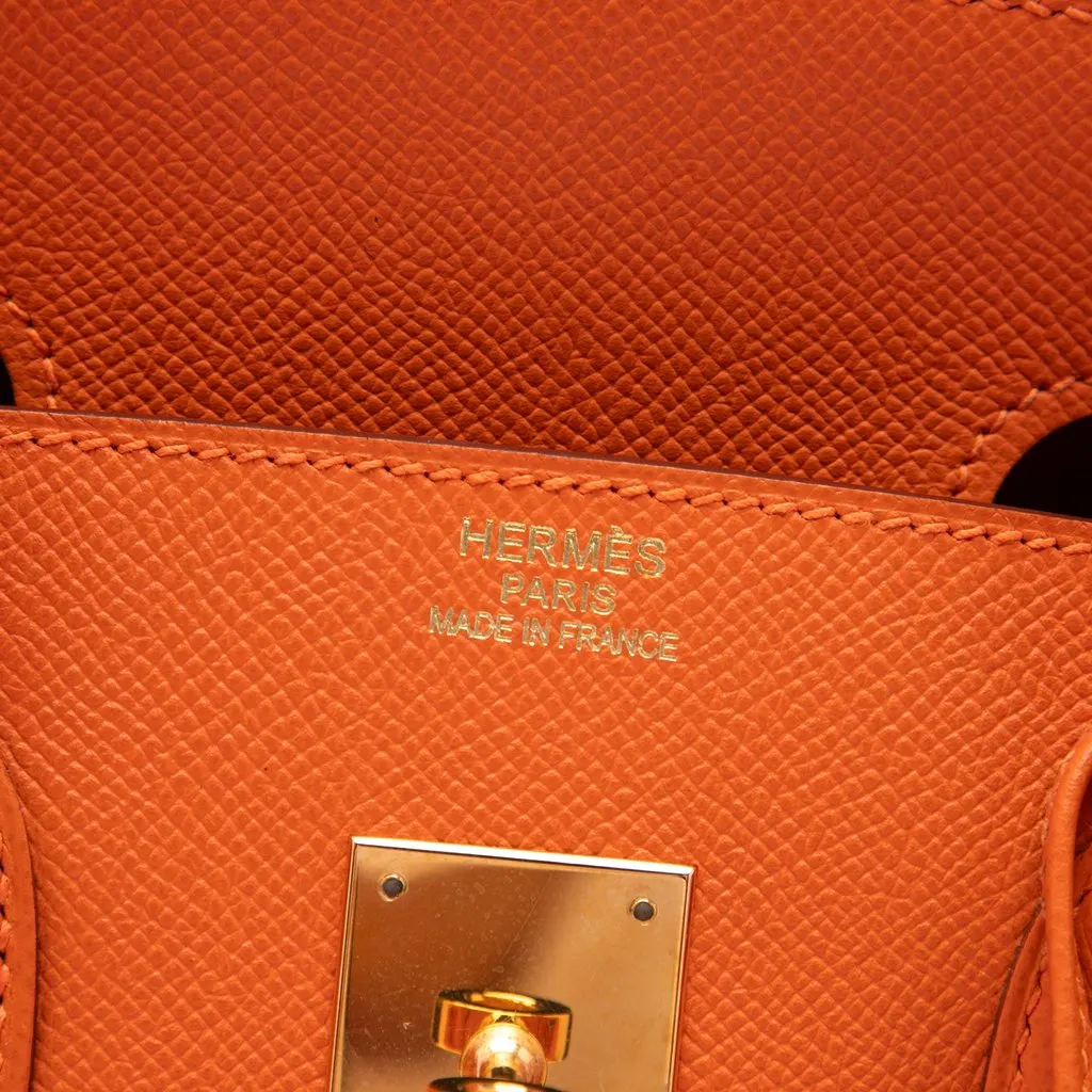 Hermès Epsom Birkin Retourne 35 Orange Leather Very good - Box View