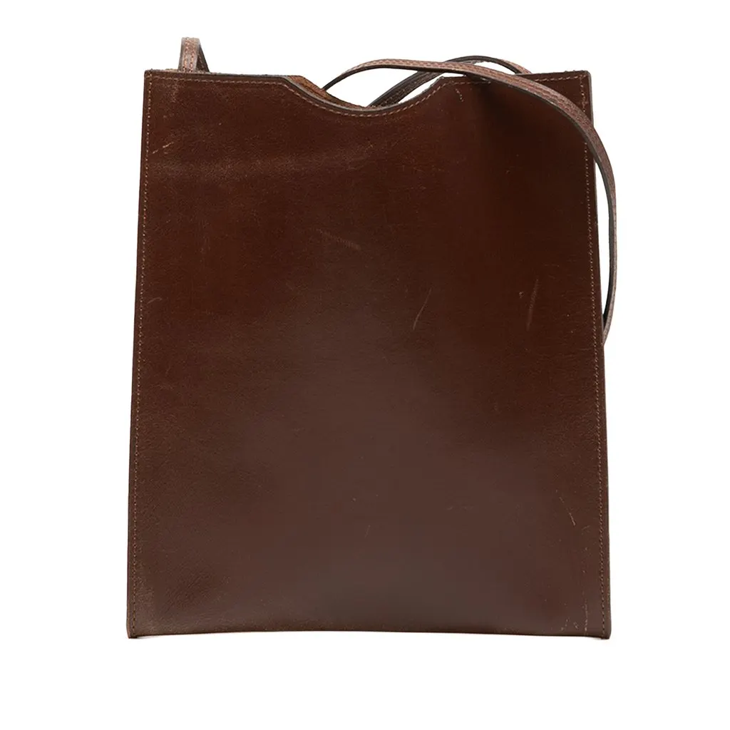 Hermès Box Sac Onimaitou Brown Leather Very good - Front View