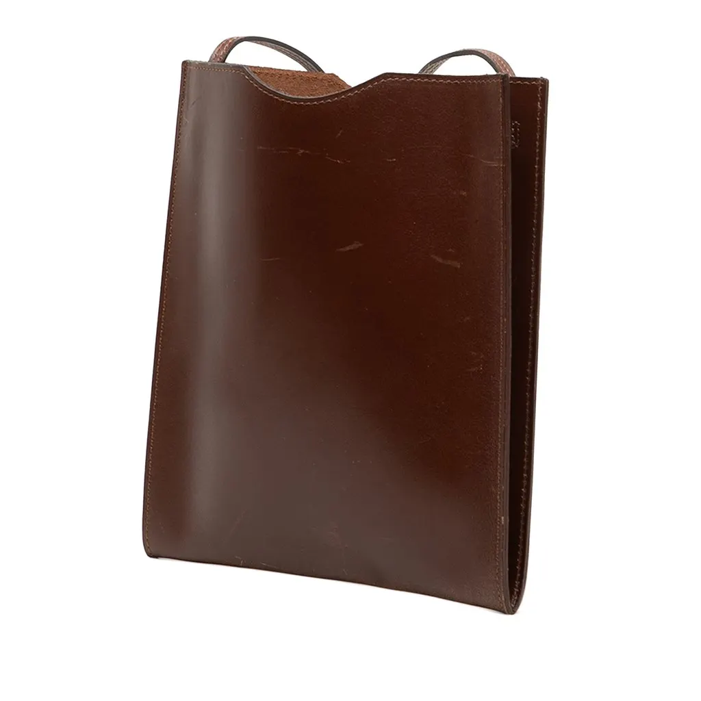 Hermès Box Sac Onimaitou Brown Leather Very good - Back View