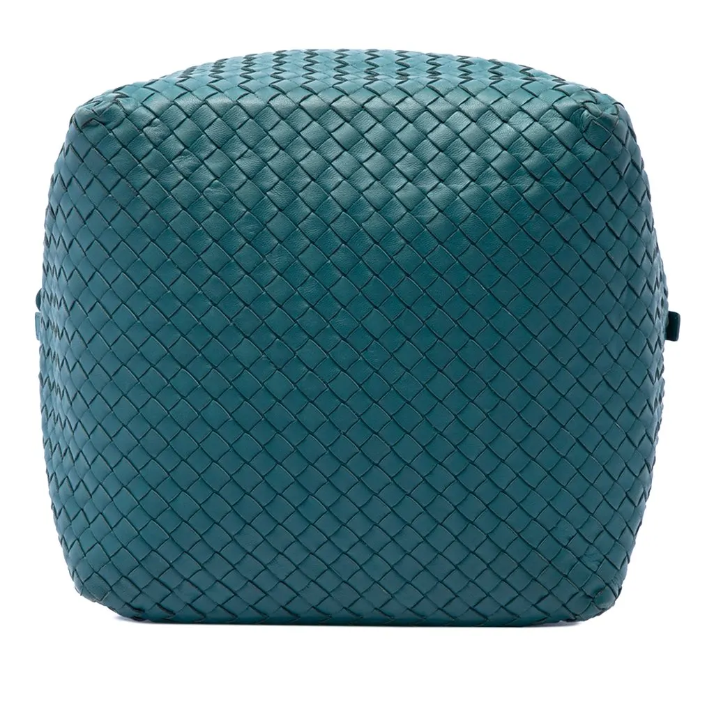 Bottega Veneta Nappa Intrecciato Cube Shoulder Bag Blue Leather Very good - Inside View