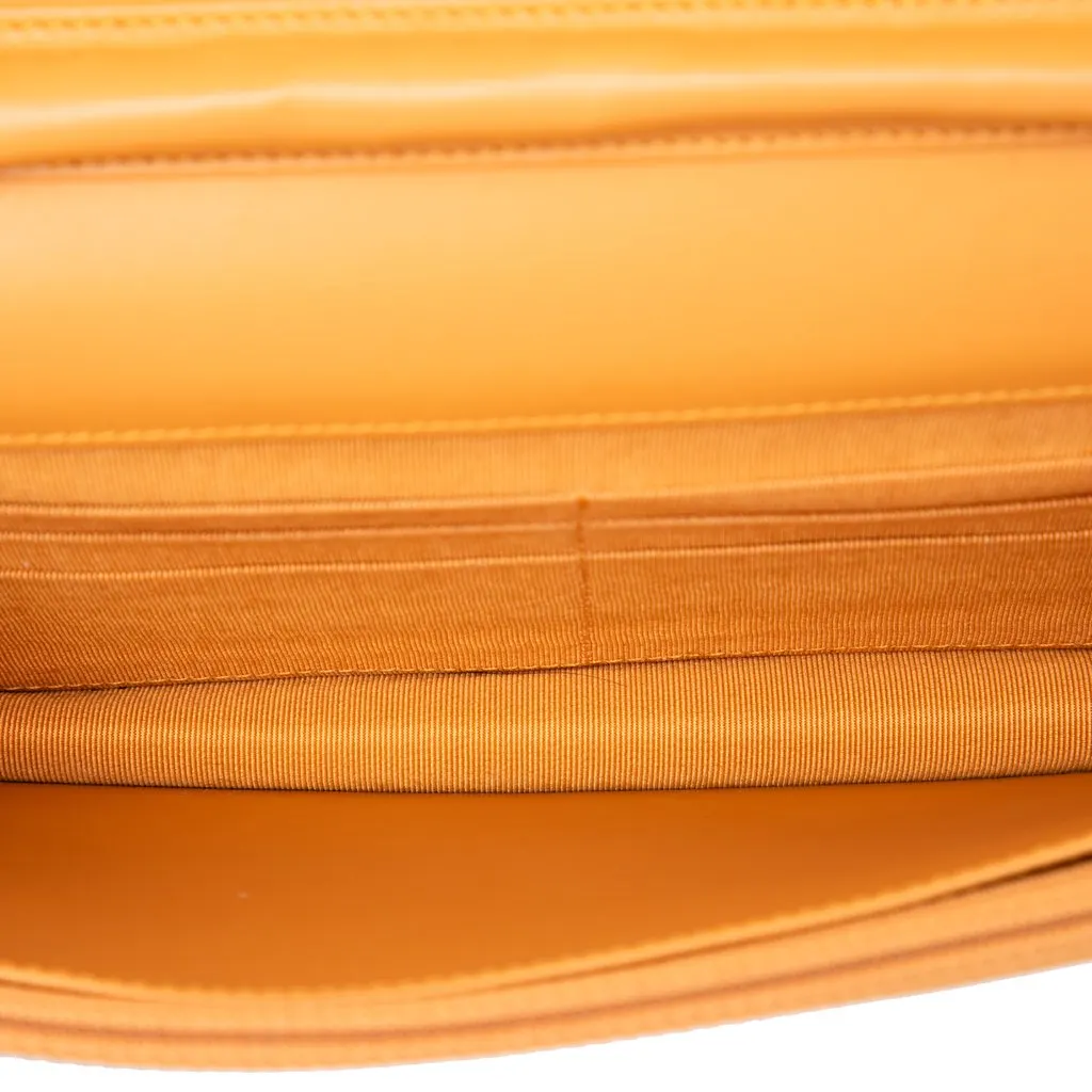 Chanel Quilted Patent Reissue 2.55 Wallet On Chain Yellow Leather Very good - Model View