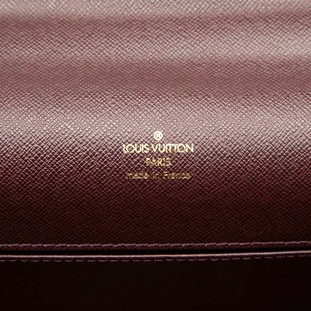 Louis Vuitton Taiga Porte Documents Angara Brown Leather Very good - Box View