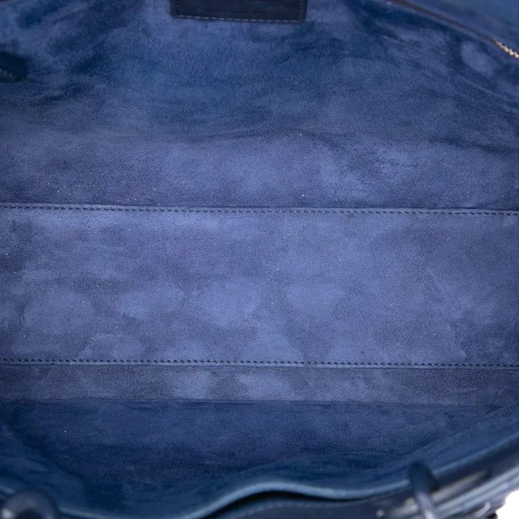 Dior Large Ultra Matte Calfskin Cannage Lady Dior Blue Leather Good - Model View