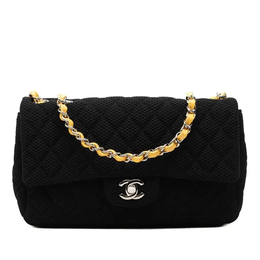 Chanel متوسطة مبطّنة Perforated جيرسيه مفردة بغطاء