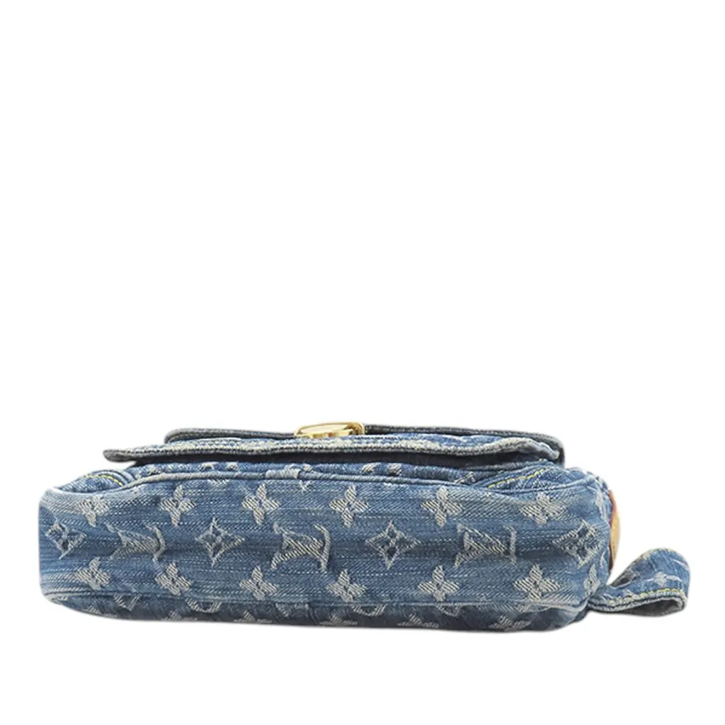 Louis Vuitton Monogram Denim Bum Bag Blue Very good - Inside View