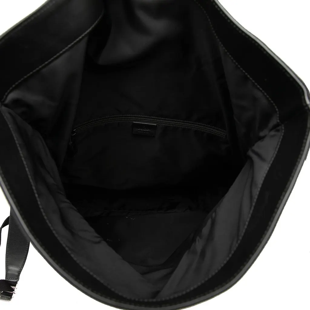 Gucci Canvas Techno Web Fold Over Backpack Black Very good - Model View