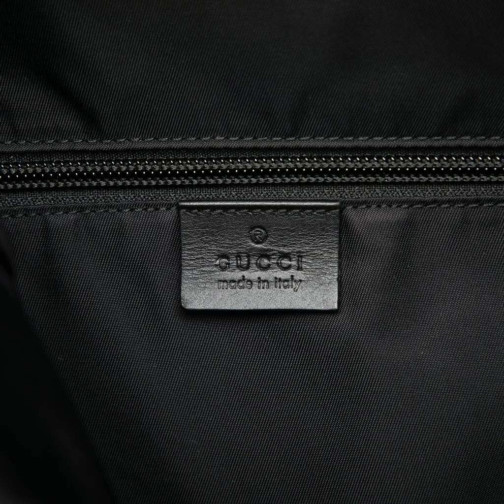 Gucci Canvas Techno Web Fold Over Backpack Black Very good - Box View